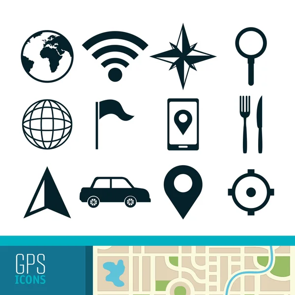 Technologii nawigacji GPS — Wektor stockowy