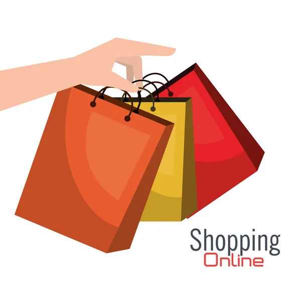 Online-Shopping und digitales Marketing — Stockvektor