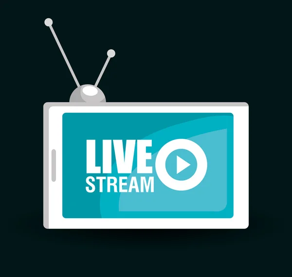 TV in diretta streaming — Vettoriale Stock