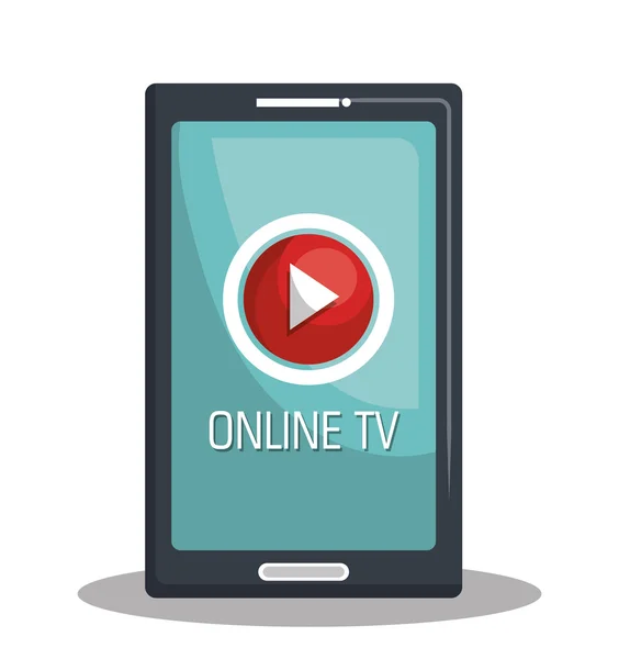 TV in diretta streaming — Vettoriale Stock