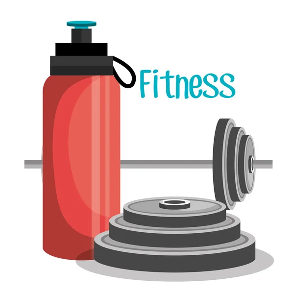 Gimnasio y estilo de vida fitness — Vector de stock