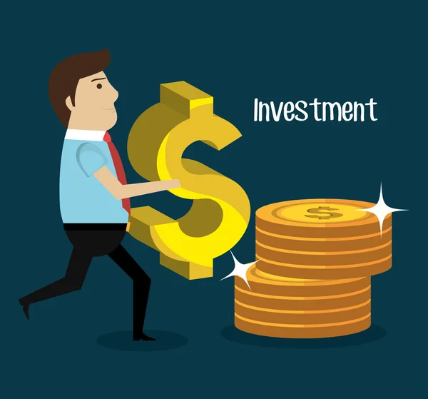 Επιχείρηση και τα χρήματα επένδυσης — Διανυσματικό Αρχείο