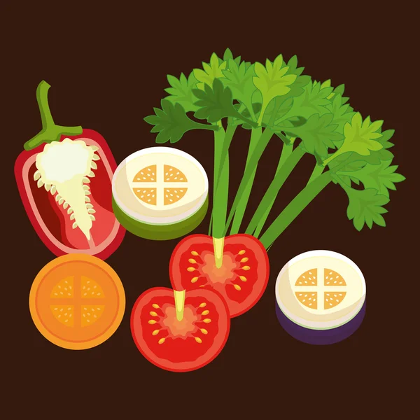 Alimentación Saludable Gráfico — Vector de stock