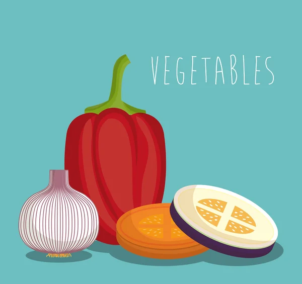 Alimentación Saludable Gráfico — Vector de stock