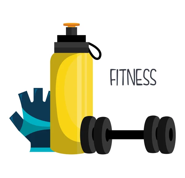 Gimnasio y estilo de vida fitness — Vector de stock