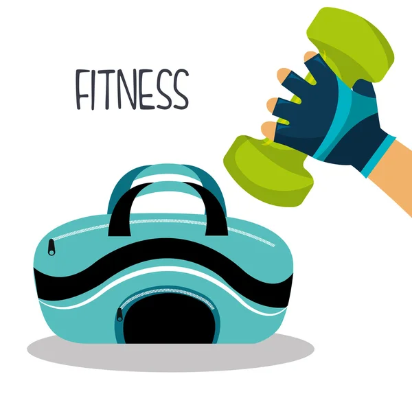 Gym and fitness lifestyle — Stock Vector