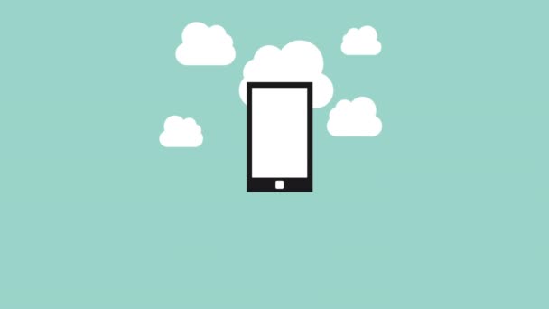 Cellphone  icon design — Stock Video