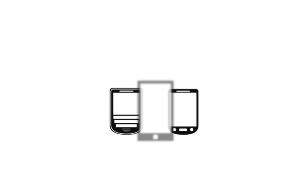 Cellphone pictogram ontwerp — Stockvideo