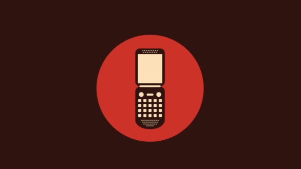 Diseño del icono del teléfono celular — Vídeo de stock