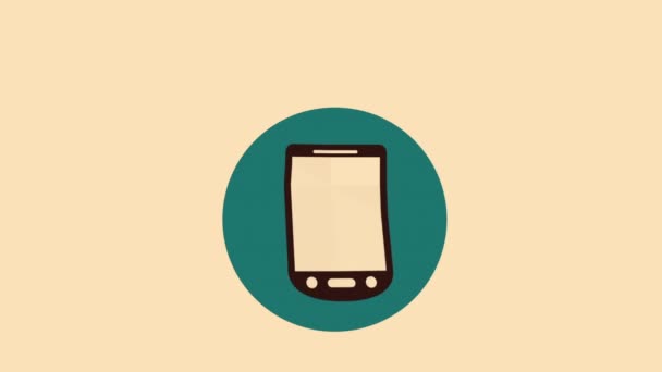 Cellphone pictogram ontwerp — Stockvideo