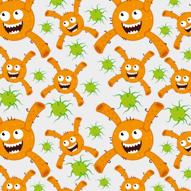 Mikrop ve bakteri çizgi film