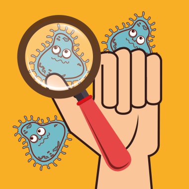 Mikrop ve bakteri çizgi film