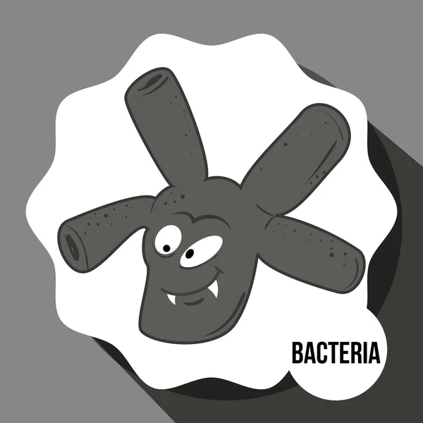 Bakterier och bakterier cartoon — Stock vektor