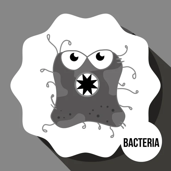 Німби і бактерії мультфільм — стоковий вектор