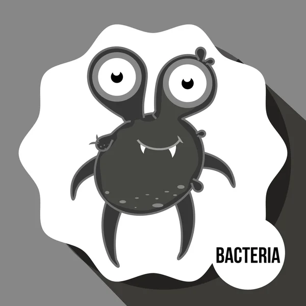 Germs and bacteria cartoon — Stock Vector