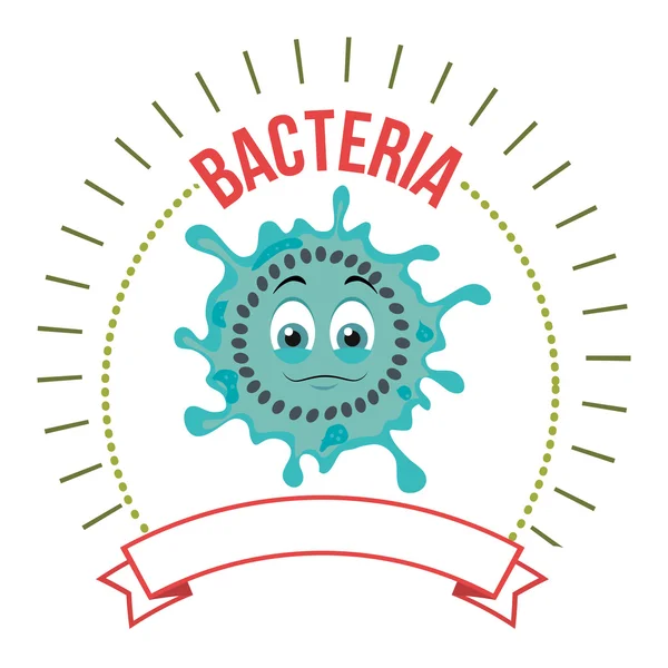 Kiemen en bacteriën cartoon — Stockvector