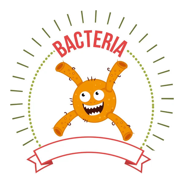 Kiemen en bacteriën cartoon — Stockvector