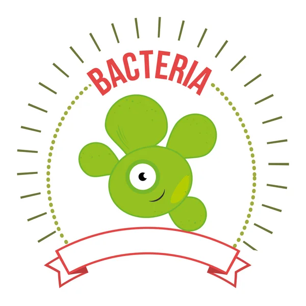 Kiemen en bacteriën cartoon — Stockvector