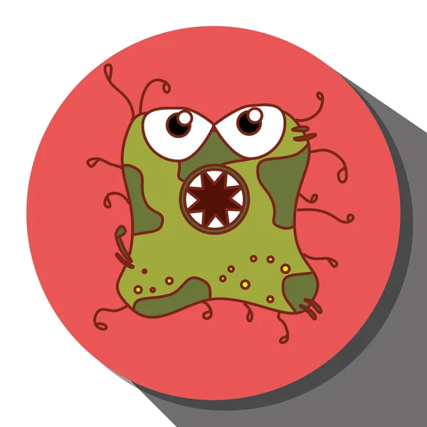 Keim- und Bakterienkarikatur — Stockvektor