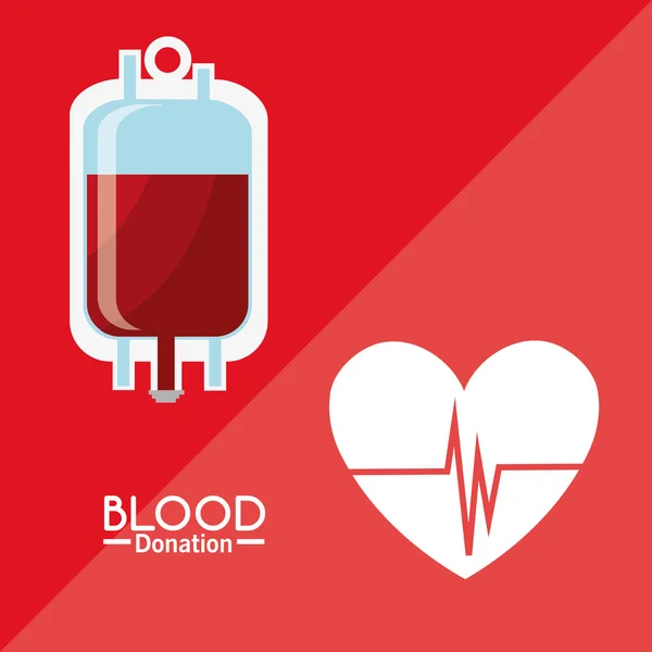 Kan bağışı kampanyası — Stok Vektör