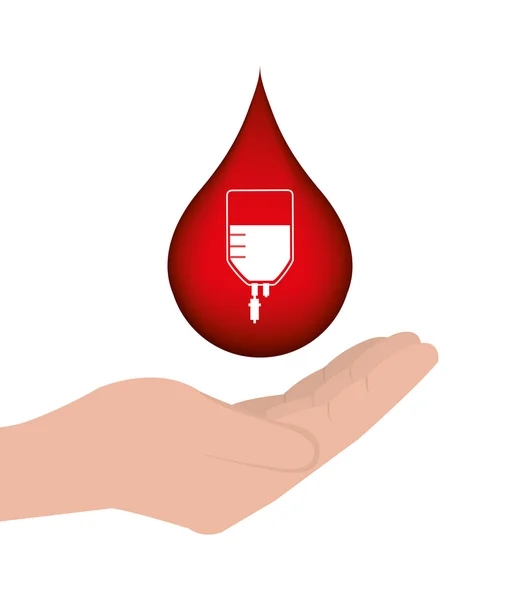 Blood donation campaign — Stock Vector