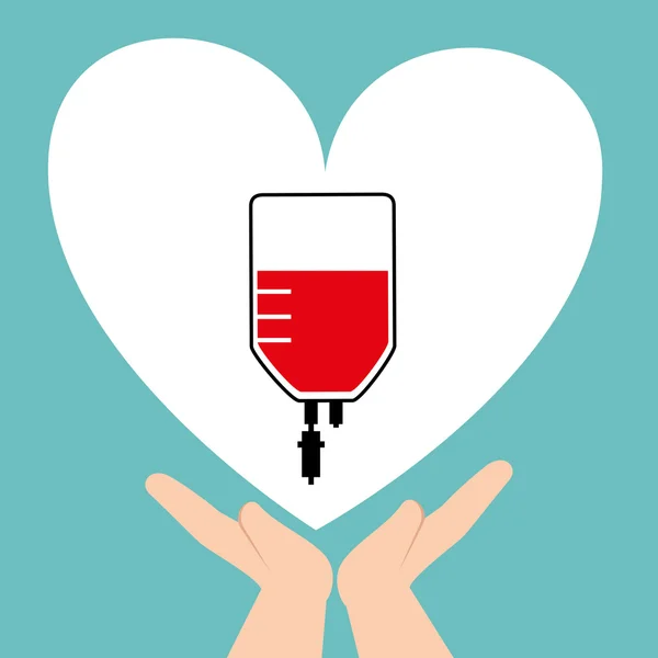 Kampaň na podporu dárcovství krve — Stockový vektor