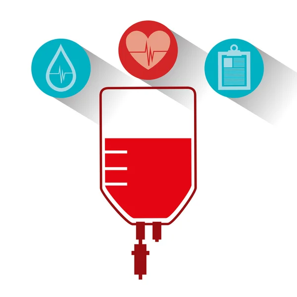 Blood donation campaign — Stock Vector