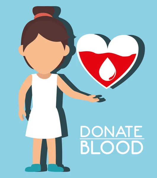 Campaña de donación de sangre — Vector de stock