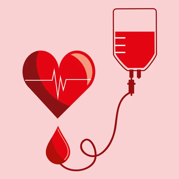 Campaña de donación de sangre — Vector de stock