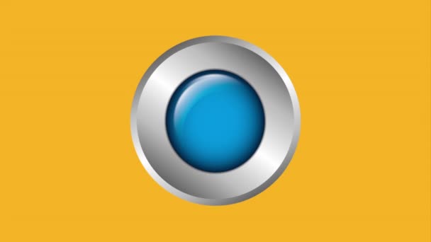 Chrome button design — Stock Video