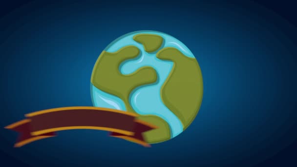 Earth planet background design — Stock Video