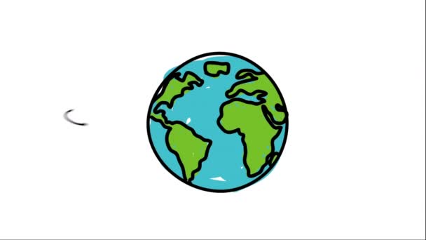 Návrh pozadí planeta Země — Stock video