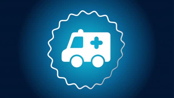 Diseño de iconos de ambulancia — Vídeo de stock