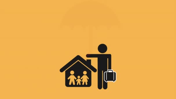 Familie pictogram ontwerp — Stockvideo