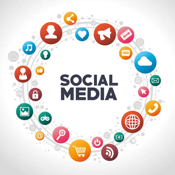 Social media design — Stock Vector