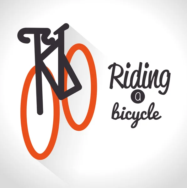 Estilo de vida bicicleta diseño — Vector de stock