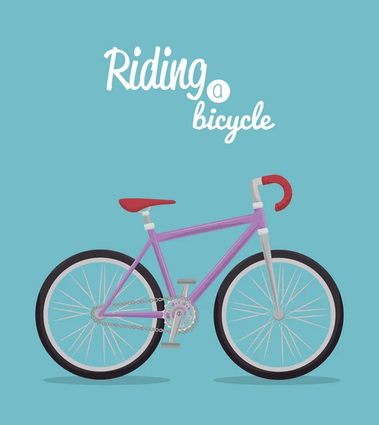 Conception de style de vie de vélo — Image vectorielle