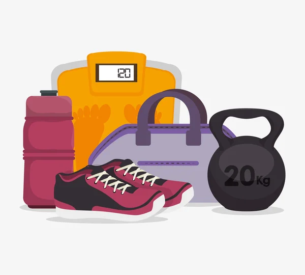 Fitness diseño de estilo de vida — Vector de stock