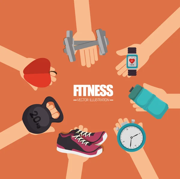 Fitness diseño de estilo de vida — Archivo Imágenes Vectoriales