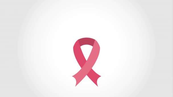 Diseño de conciencia de cáncer de mama — Vídeo de stock