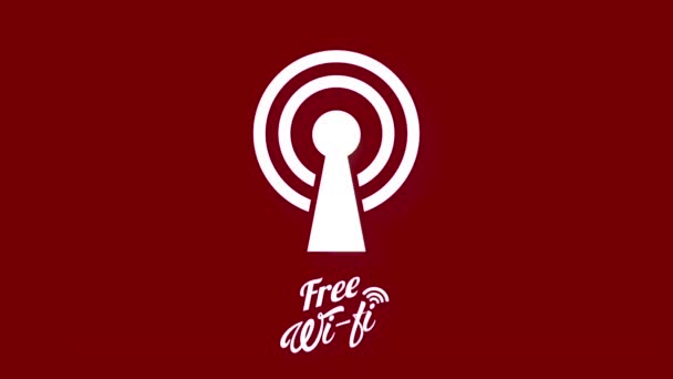 Ücretsiz Wi-Fi tasarım — Stok video