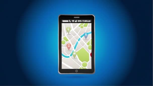 Diseño de servicio Gps — Vídeos de Stock