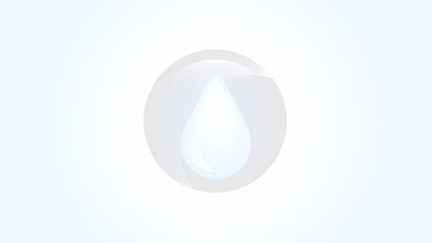 Diseño de icono de agua — Vídeo de stock