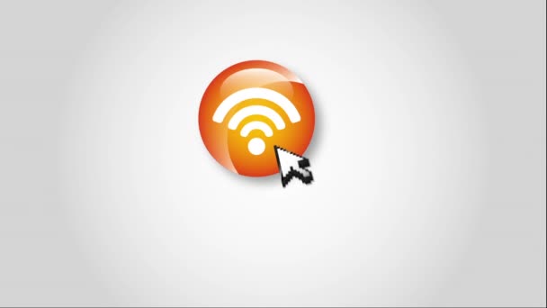 Дизайн иконок WIFI — стоковое видео