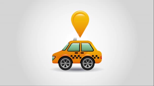 Taxi služeb design — Stock video