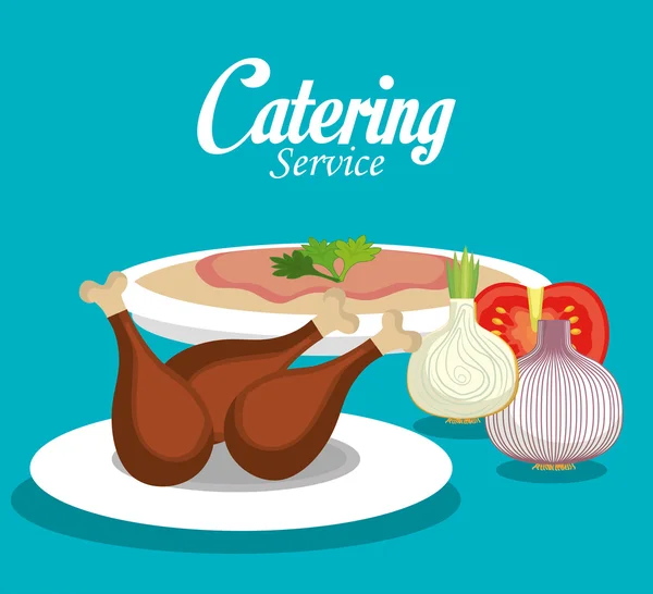 Catering service design — Stock Vector