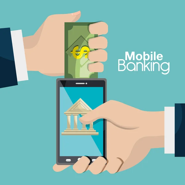 Mobile Banking-Design — Stockvektor