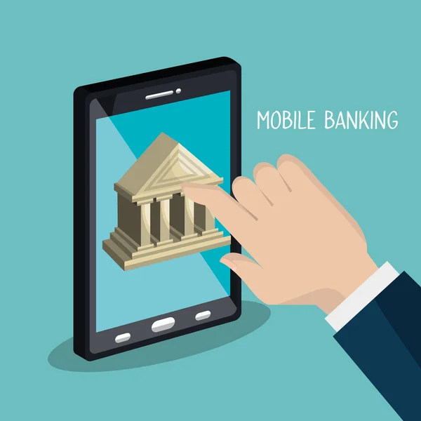 Design bancário móvel — Vetor de Stock