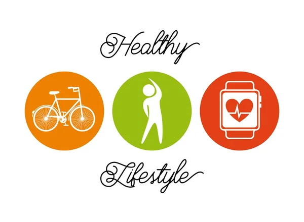 Healthy lifestyle design — Stock Vector