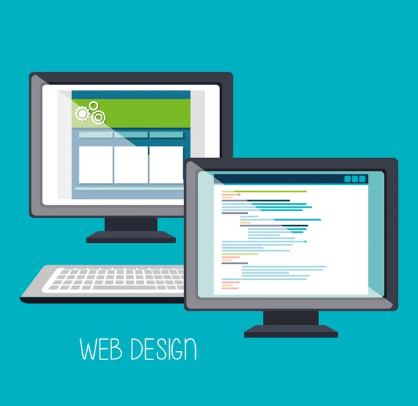 Концепция веб-дизайна — стоковый вектор